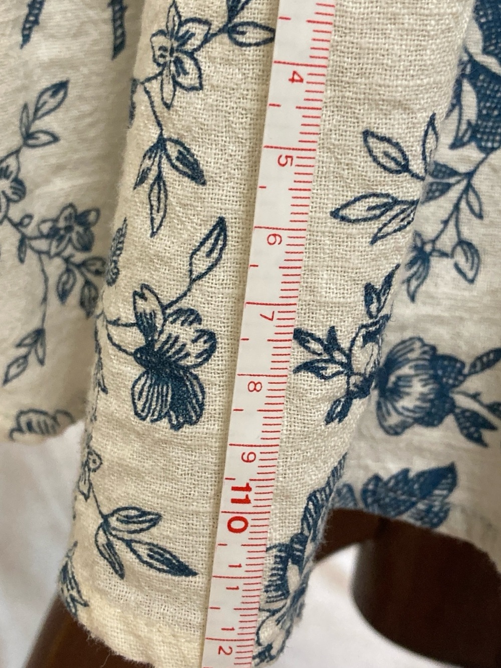 April Cornell Cream Maxi Dress with Blue Floral Print - Picture 10 of 14